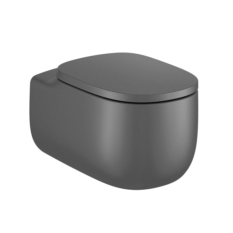 Beyond Rimless Complete Toilet with In-Wall PL7 Dual Flush Plate - Wall Mount - 15" Vitreous China/Onyx