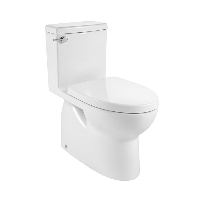 Debba Elongated Complete Single Flush One Piece Toilet - Floor Mount - 14" Vitreous China/Glossy White
