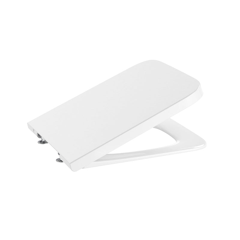 Inspira Square Complete Rimless Toilet with In-Wall PL2 Dual Flush Plate - Wall Mount - 15" Porcelain/Glossy White