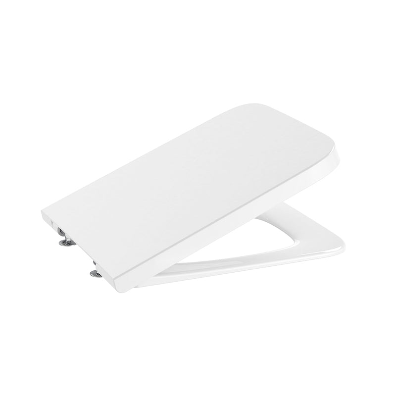Inspira Square Complete Rimless Toilet with In-Wall PL1 Dual Flush Plate - Wall Mount - 15" Porcelain/Glossy White