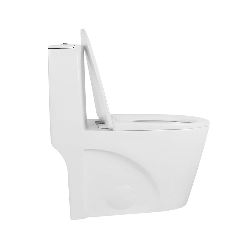 Form Complete Dual Flush One Piece Toilet - Floor Mount - 15" Porcelain/Glossy White