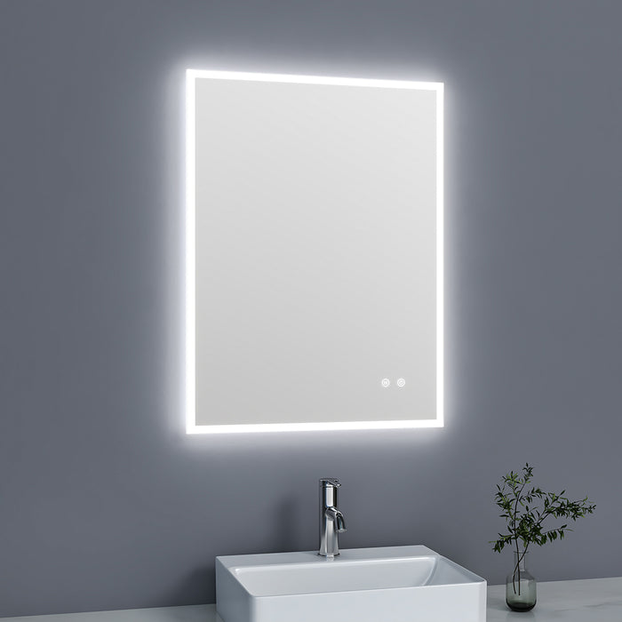 Lumini Anti-Fog Frameless Led Touch Vanity Mirror - Wall Mount - 24 x 32" Glass/Glass
