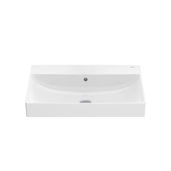 Ona 2 Drawers Bathroom Vanity with Ceramic Sink - Wall Mount - 24" Mdf/Matt White