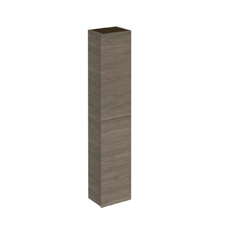 Vida 2 Doors Auxiliary Column - Wall Mount - 12" Particle Board Laminated/Eternity Oak