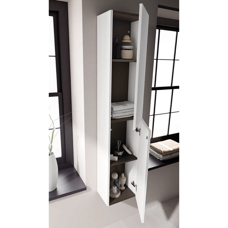 Vida 2 Doors Auxiliary Column - Wall Mount - 12" Particle Board Laminated/Eternity Oak