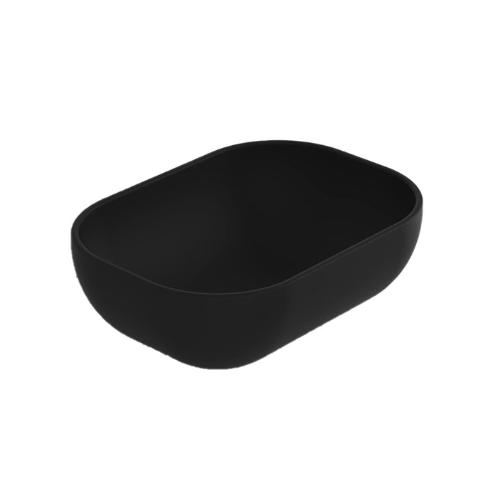 Block Oval Bathroom Sink - Vessel - 18" Ceramic/Black