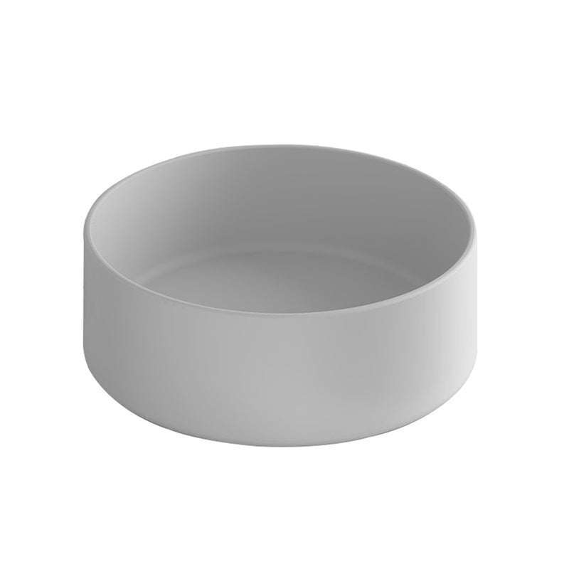 Sun Round Bathroom Sink - Vessel - 15" Ceramic/White