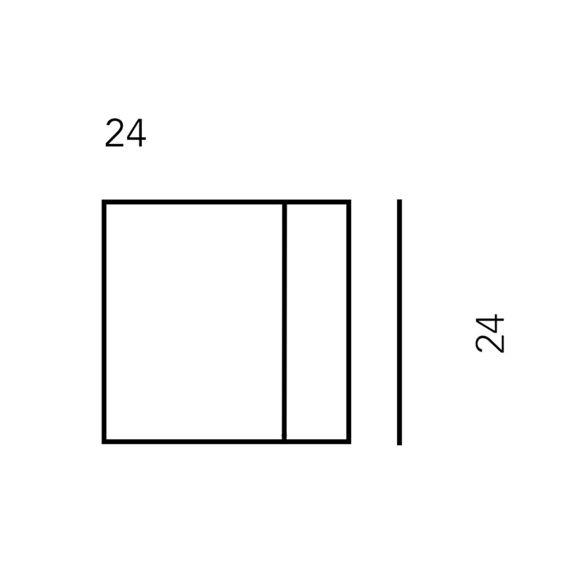 Nika Square Medicine Cabinet - Wall Mount - 24" Glass/White