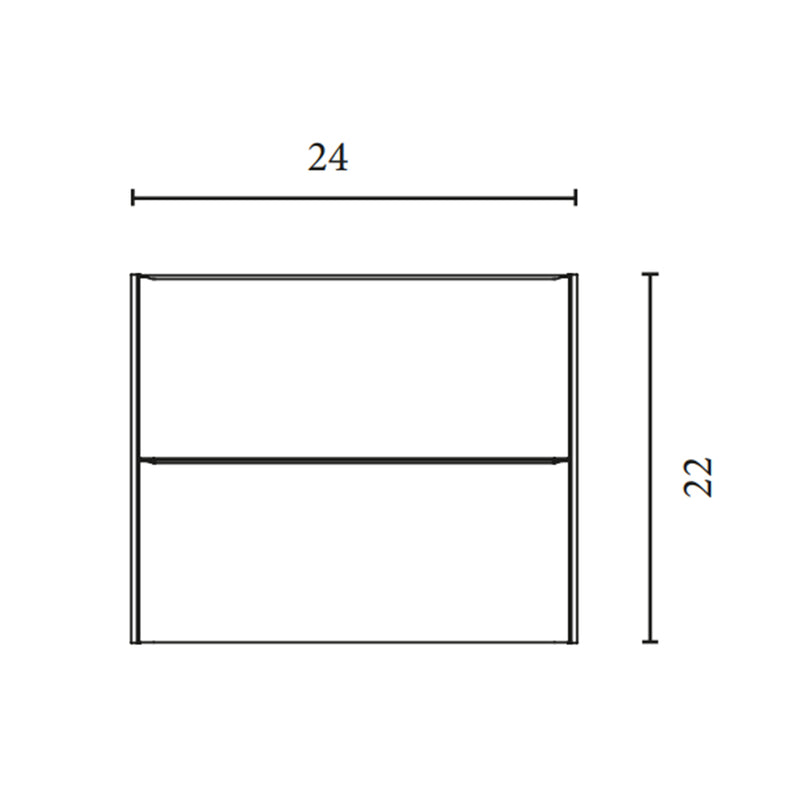 Dai 2 Drawers Bathroom Vanity with Ceramic Single Sink - Wall Mount - 24" Mdf/Sand Matt