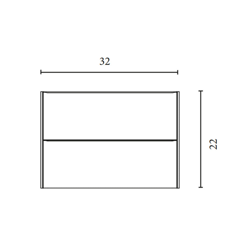 Dai 2 Drawers Bathroom Vanity with Ceramic Single Sink - Wall Mount - 32" Mdf/Gloss White