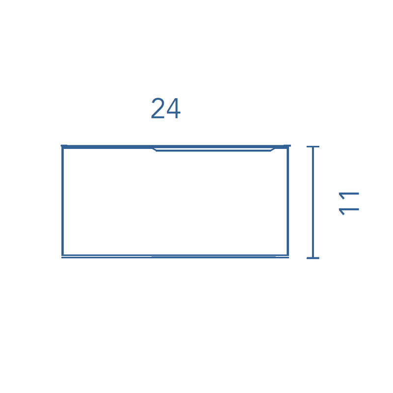 Mio 1 Drawer Bathroom Vanity with Ceramic Sink - Wall Mount - 24" Particle Board Laminated/Matt White