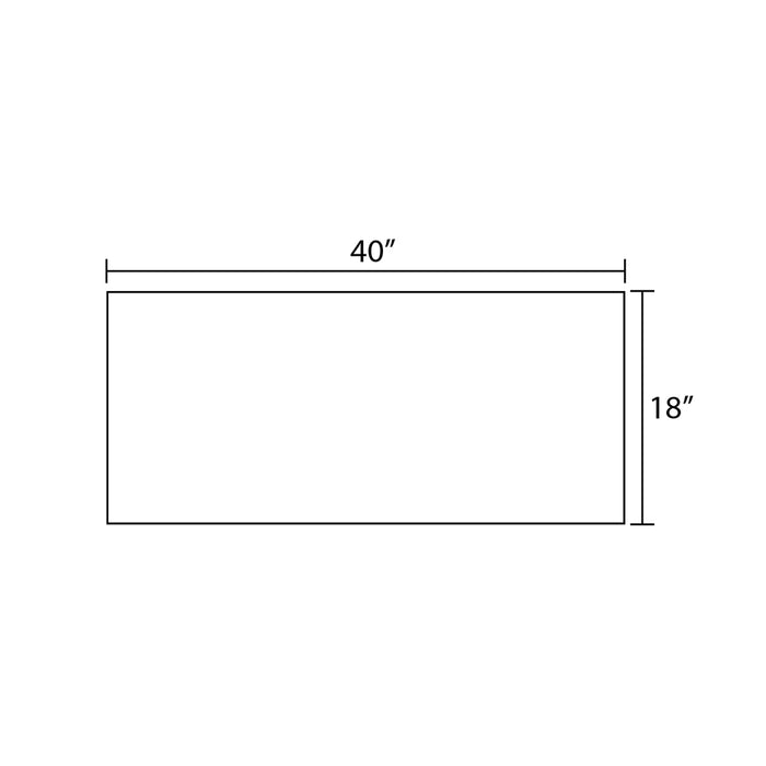 Mio 1 Drawer Bathroom Vanity with Mineral Countertop - Wall Mount - 40" Particle Board Laminated/Matt White