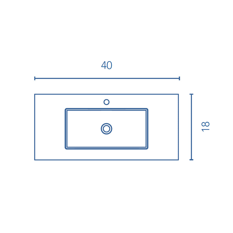 Mio 2 Drawers + 2 Open Shelf Bathroom Vanity with Mineral Sink - Wall Mount - 40" Particle Board Laminated/Grey Elm/Sand