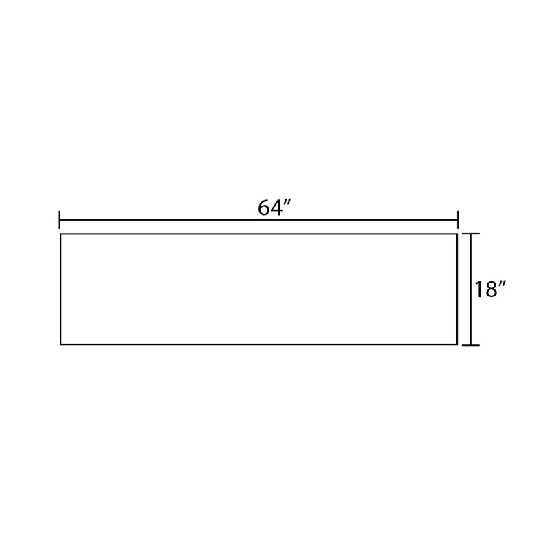 Mio 4 Drawers + 2 Open Shelf Bathroom Vanity with Mineral Countertop - Wall Mount - 64" Particle Board Laminated/White Oak/Sand