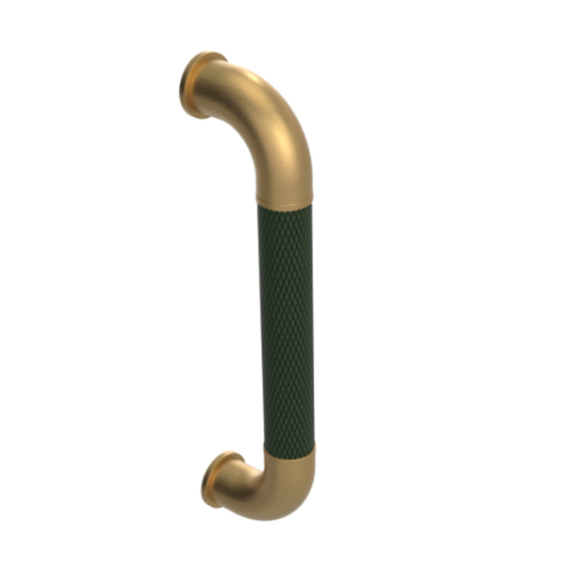 H2O Appliance Pull Handle - Appliance Mount - 8" Brass/Satin Gold/Green Envy