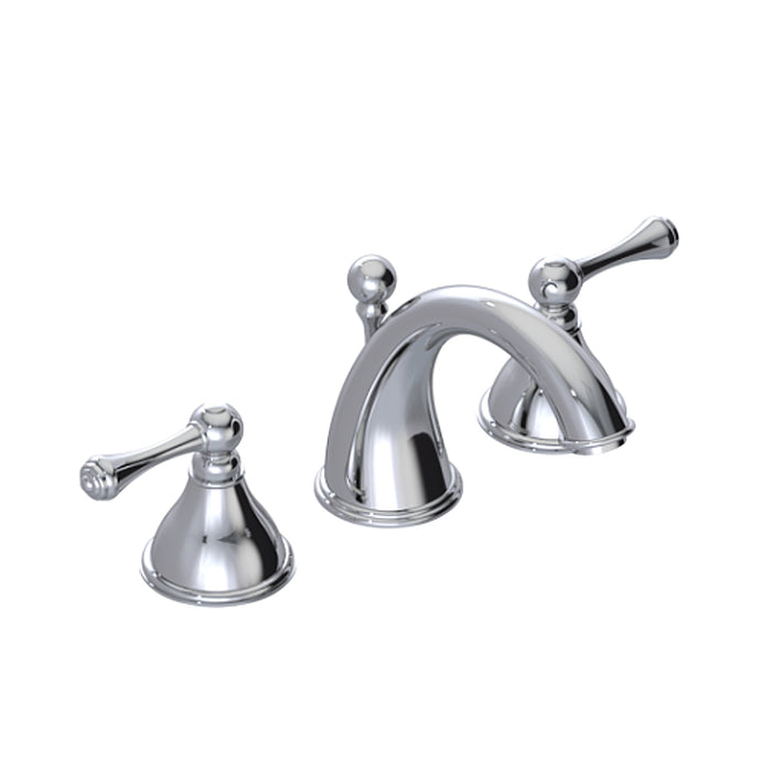 Flemish Bathroom Faucet - Widespread - 8" Brass/Polished Chrome