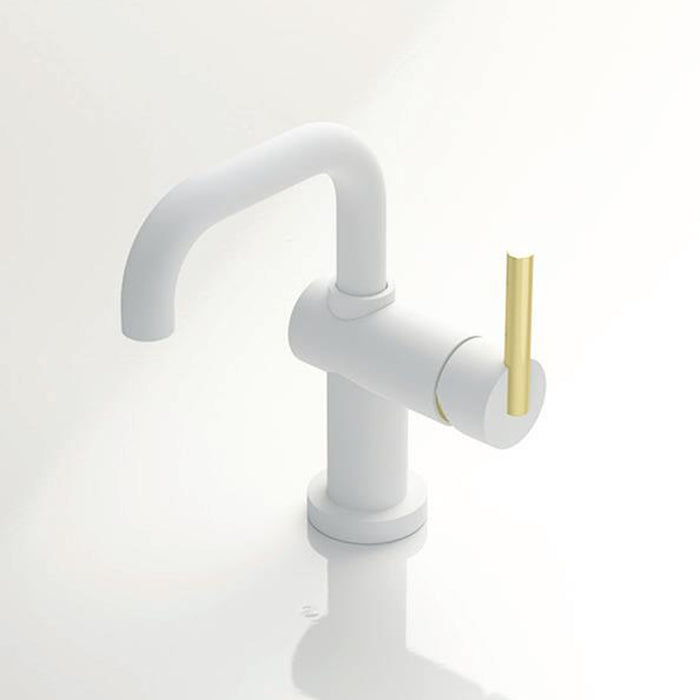 Genesis Bathroom Faucet - Single Hole - 9" Brass/Polished Chrome/Bordeaux