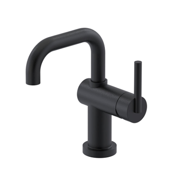 Genesis Bathroom Faucet - Single Hole - 9" Brass/Matt Black