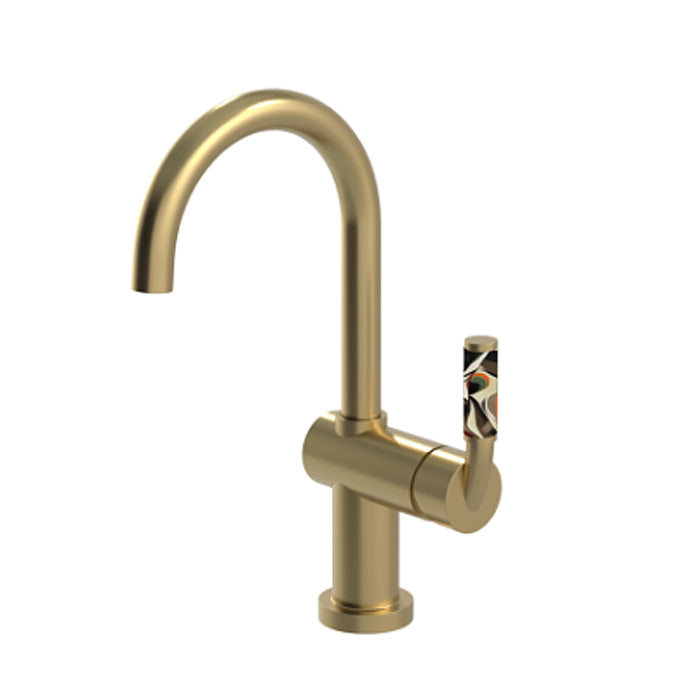 Nouveau Bathroom Faucet - Single Hole - 13" Brass/Satin Brass/Autumn