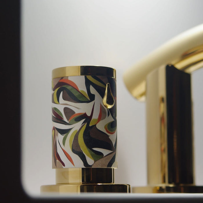 Nouveau Bathroom Faucet - Single Hole - 13" Brass/Aqua/Multi Color