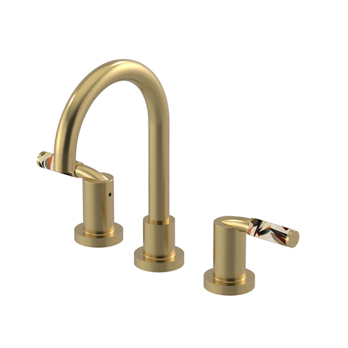 Nouveau Bathroom Faucet - Widespread - 8" Brass/Satin Brass/Autumn