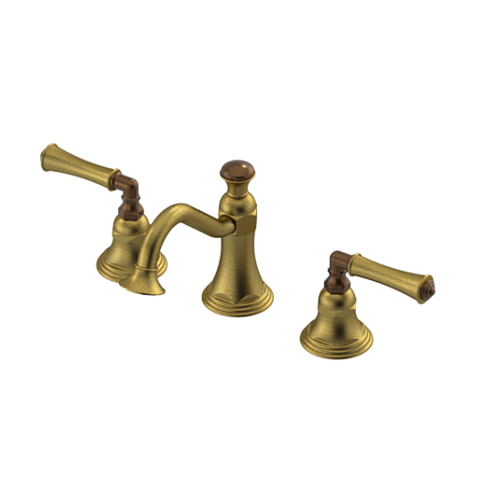 Raven Bathroom Faucet - Widespread - 8" Brass/Matt Antique Brass/Tuscan Brass