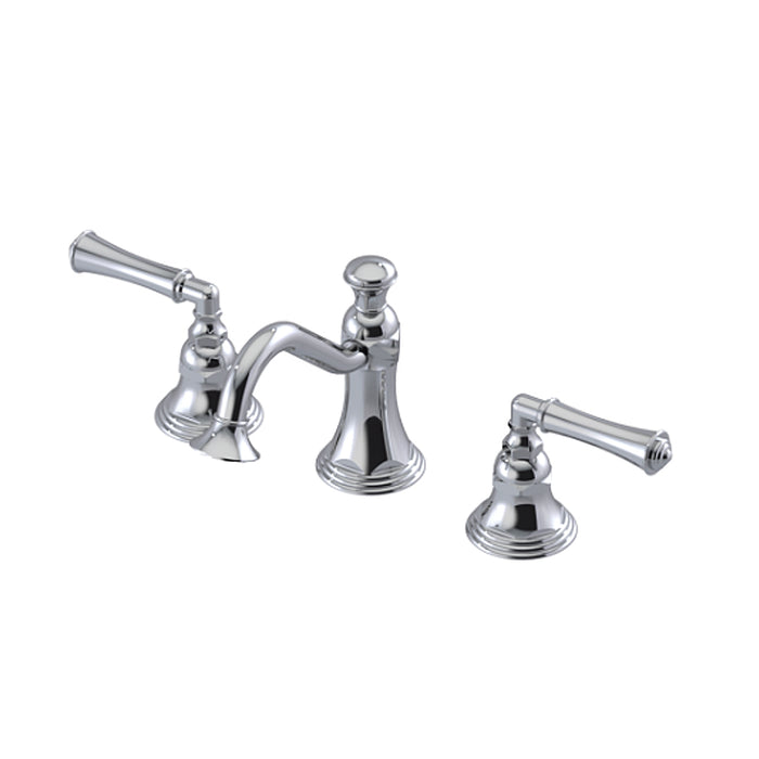 Raven Bathroom Faucet - Widespread - 8" Brass/Polished Chrome