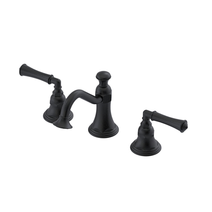 Raven Bathroom Faucet - Widespread - 8" Brass/Matt Black