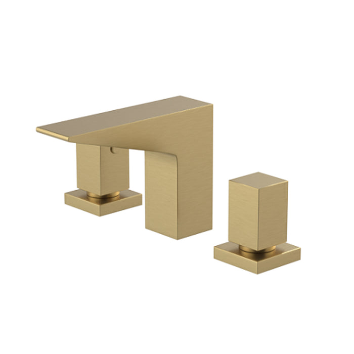 Seven Bathroom Faucet - Widespread - 8" Brass/Satin Brass