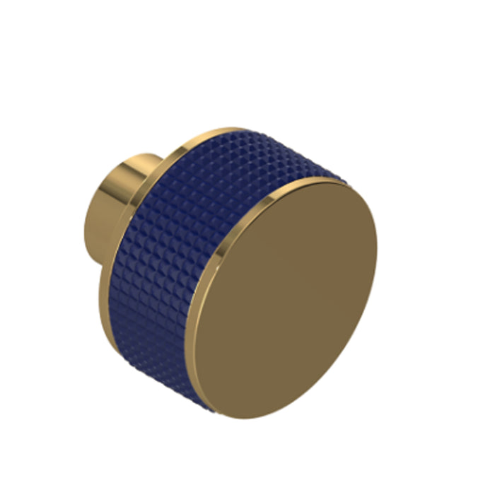 H2O Cabinet Knob - Cabinet Mount - 2" Brass/Gold/Midnight Blue