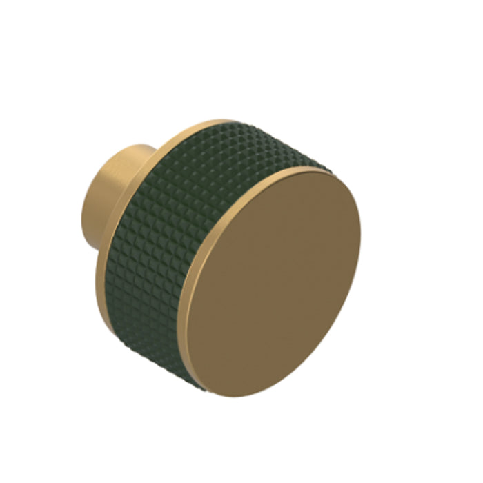 H2O Cabinet Knob - Cabinet Mount - 2" Brass/Satin Gold/Green Envy