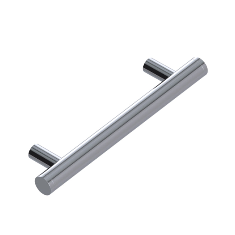 Genesis Cabinet Pull Handle - Cabinet Mount - 4" Brass/Polished Chrome