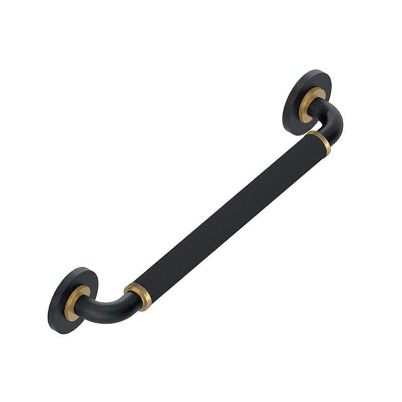 Bath Essentials Round Grab Bar - Wall Mount - 16" Brass/Matt Black/Satin Brass