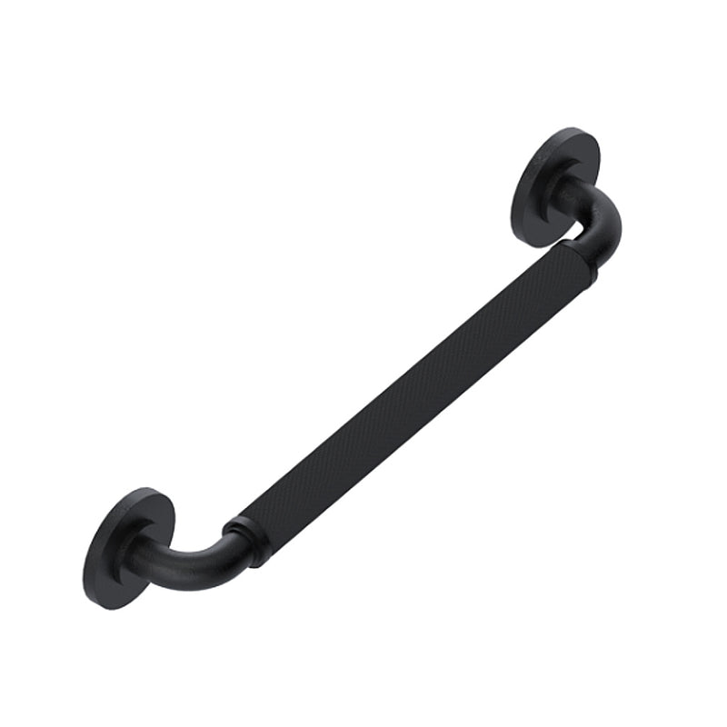 Bath Essentials Round Grab Bar - Wall Mount - 16" Brass/Matt Black