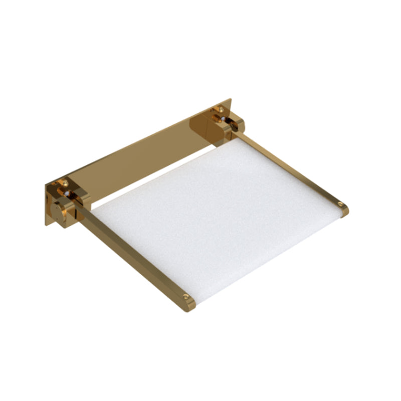Bath Essentials Shower Seat - Wall Mount - 19" Brass/Gold