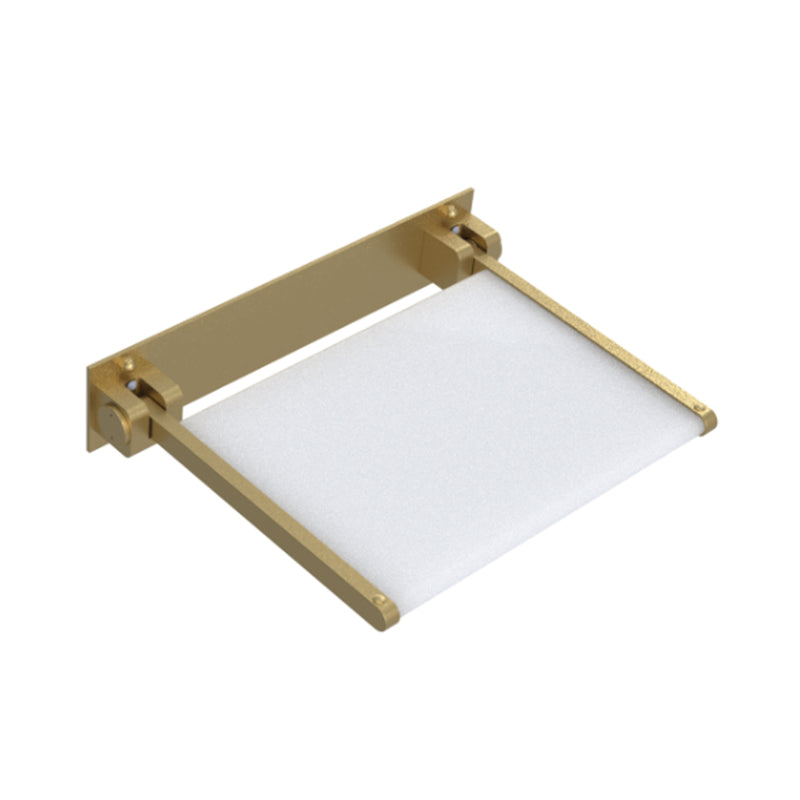 Bath Essentials Shower Seat - Wall Mount - 19" Brass/Satin Brass
