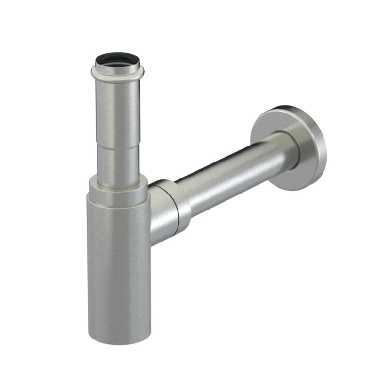 Bath Essentials Bottle Sink Siphon - Under Mount - 10" Brass/Satin Nickel