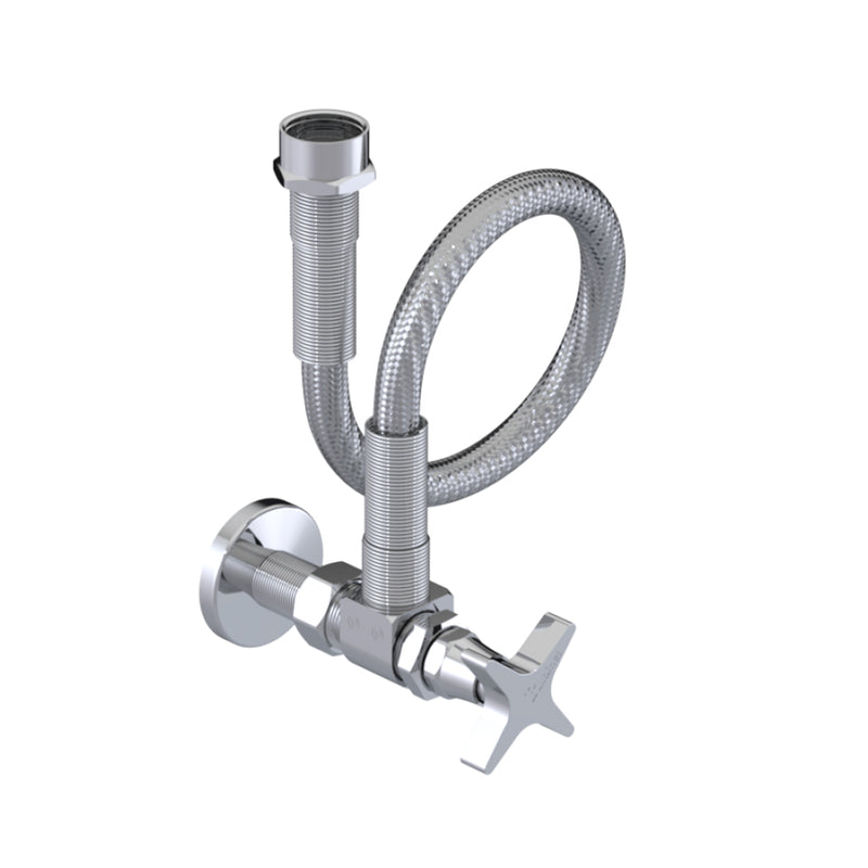 Contemporary Supply Kit - Widespread - 6" Brass/Polished Chrome