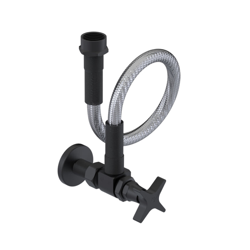 Contemporary Supply Kit - Widespread - 6" Brass/Matt Black