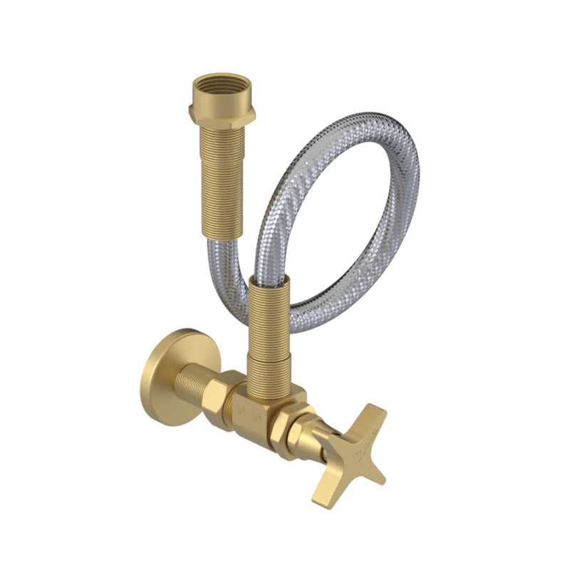 Contemporary Supply Kit - Widespread - 6" Brass/Satin Brass