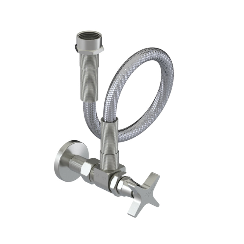 Bath Essentials Contemporary Supply Kit - Widespread - 6" Brass/Satin Nickel