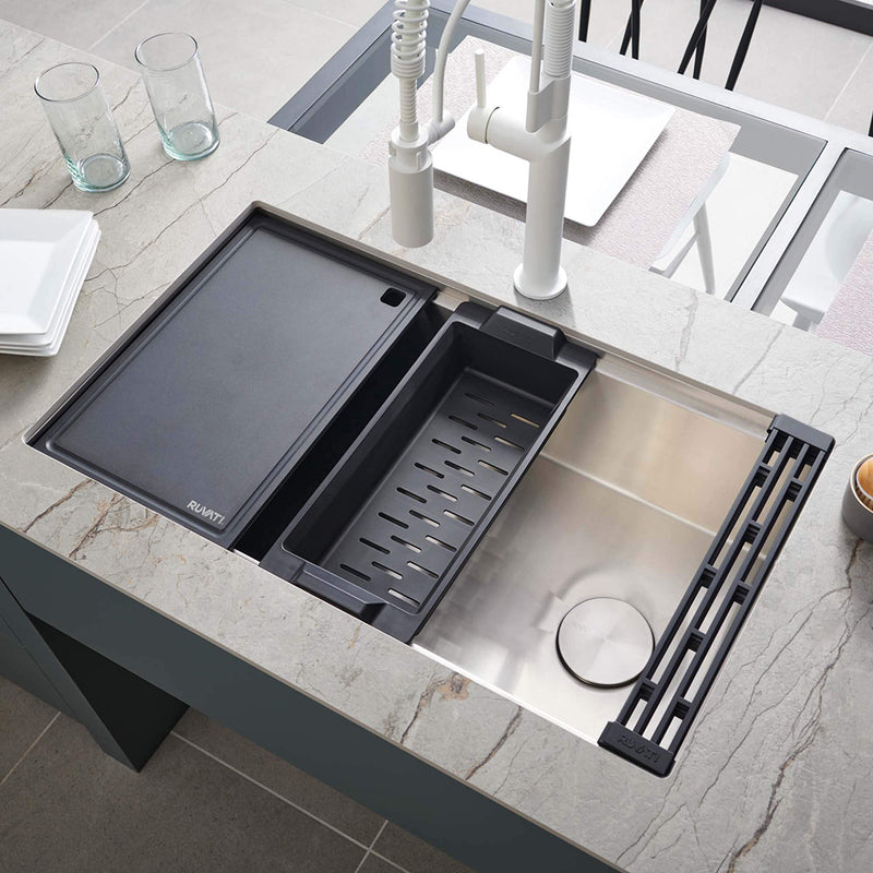 Ledgefit Silicone Foldable Workstation Sinks Trivet Window Pane Design Dish Rack - Free Standing - 17" Silicone/Black