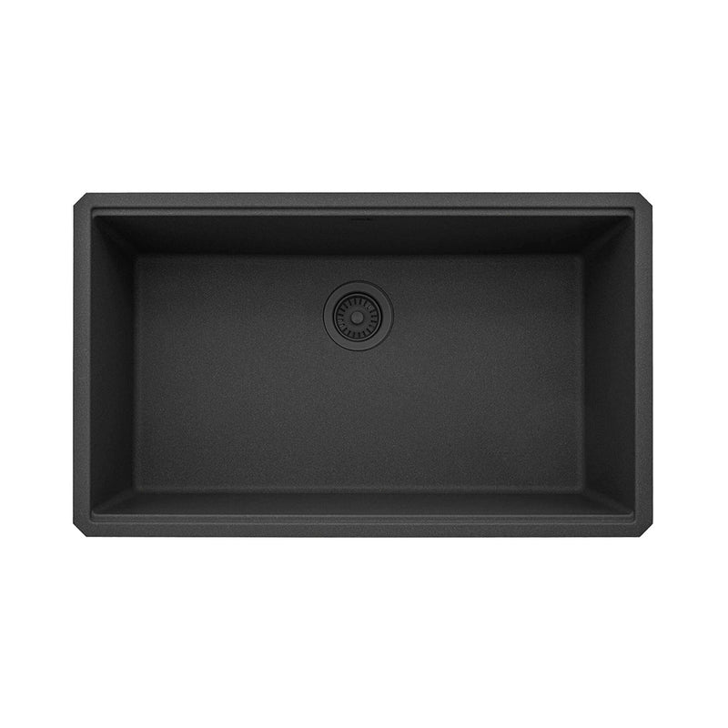 Epistage Workstation Single Bowl Kitchen Sink - Under Mount - 33" Granite Composite/Gray