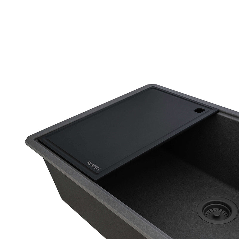 Epistage Workstation Single Bowl Kitchen Sink - Under Mount - 33" Granite Composite/Gray