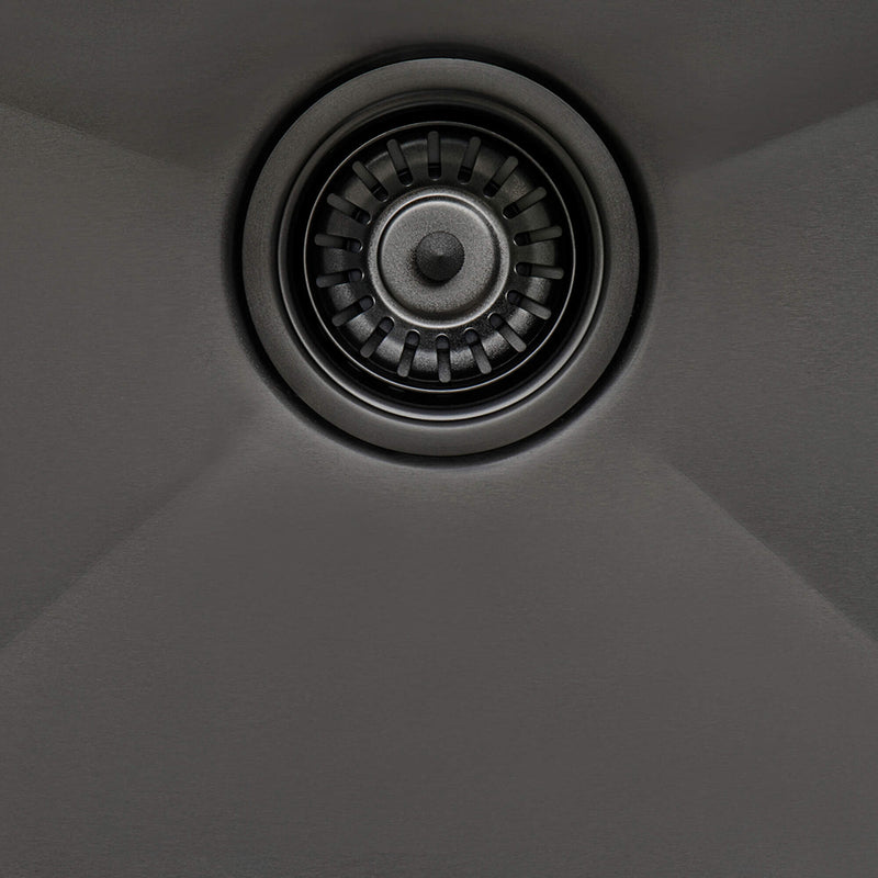 Giana Workstation Single Bowl Kitchen Sink - Under Mount - 30" Stainless Steel/Gunmetal Black