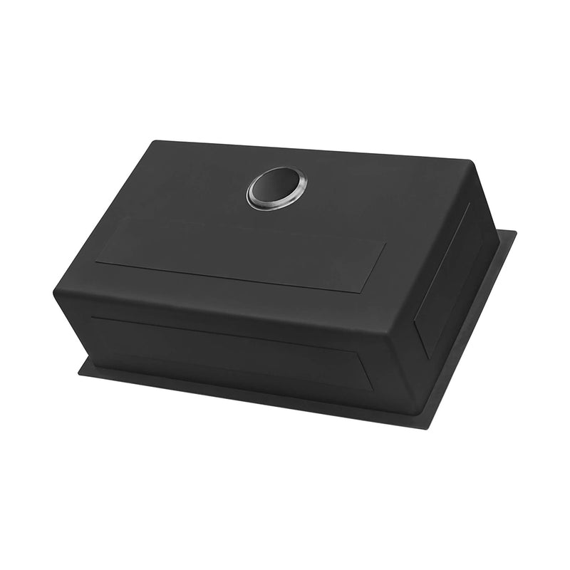 Terraza Single Bowl Kitchen Sink - Under Mount - 27" Stainless Steel/Gunmetal Black