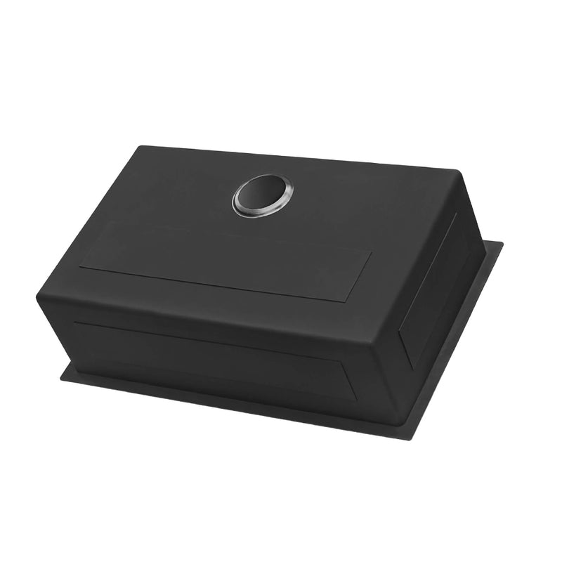 Terraza Single Bowl Kitchen Sink - Under Mount - 30" Stainless Steel/Gunmetal Black