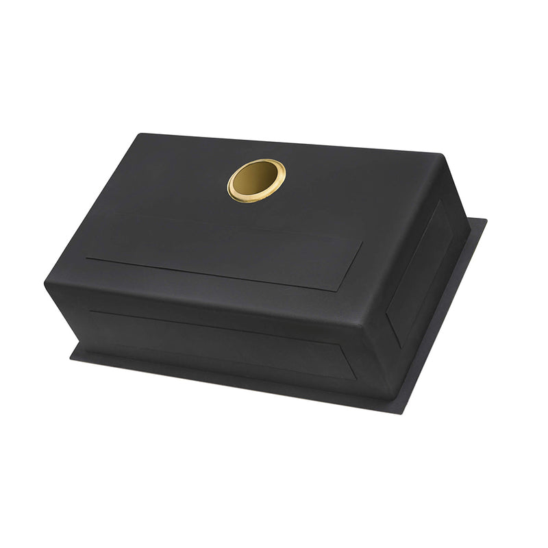 Terraza Single Bowl Kitchen Sink - Under Mount - 30" Stainless Steel/Matt Gold
