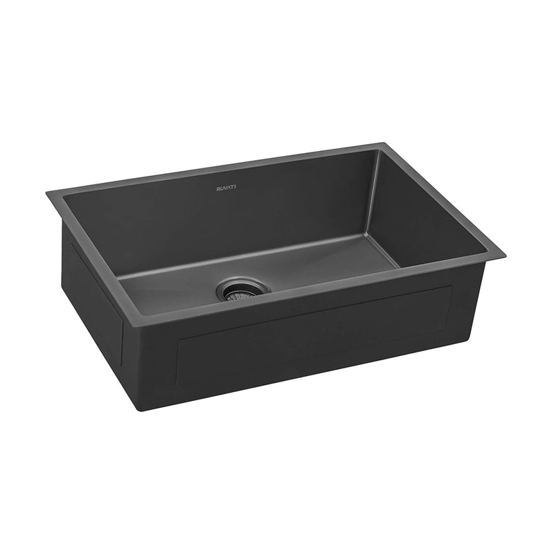 Terraza Single Bowl Kitchen Sink - Under Mount - 33" Stainless Steel/Gunmetal Black