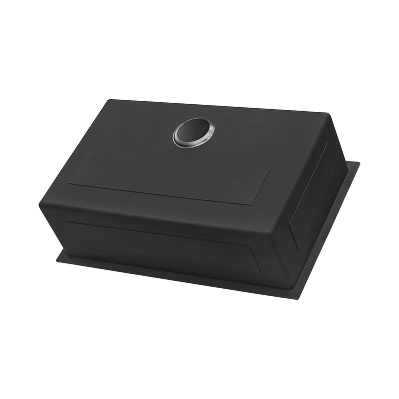 Terraza Single Bowl Kitchen Sink - Under Mount - 33" Stainless Steel/Gunmetal Black